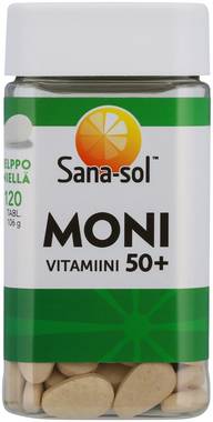 Sana-sol 50+ Monivitamiini-kivennäisainetabletti 120tabl/106g
