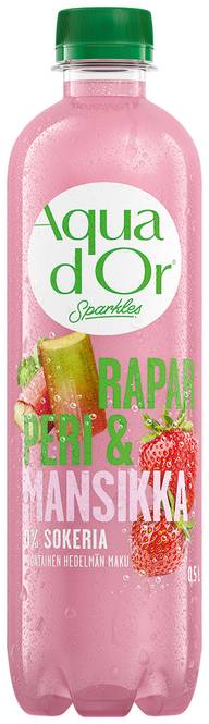 Aqua d'Or Sparkles, Raparperi ja Mansikka 0,5L