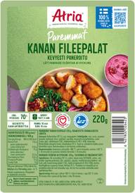 Atria kevyesti paneroidut kanan fileepalat 220g