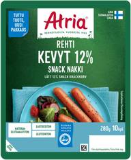 Atria Rehti Kevyt 12% Snack Nakki 280g