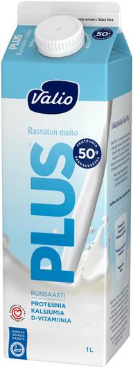 Valio Plus™ rasvaton maito 1 l