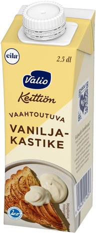 Valio Keittiön vaahtoutuva vaniljakastike UHT laktoositon 2,5 dl
