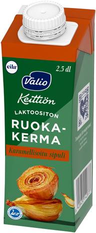 Valio Keittiön ruokakerma karamellisoitu sipuli UHT laktoositon 2,5 dl