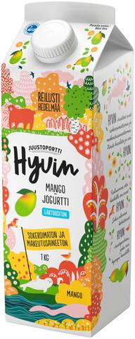 Juustoportti Hyvin jogurtti 1 kg mango laktoositon