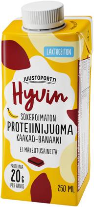 Juustoportti Hyvin proteiinijuoma 250 ml kaakao-banaani laktoositon