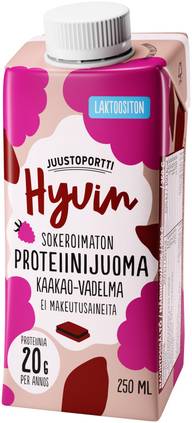 Juustoportti Hyvin proteiinijuoma 250 ml kaakao-vadelma laktoositon