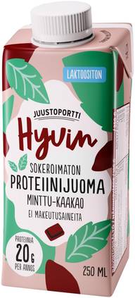 Juustoportti Hyvin proteiinijuoma 250 ml minttu-kaakao laktoositon