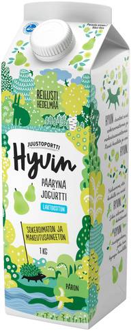 Juustoportti Hyvin jogurtti 1 kg päärynä laktoositon