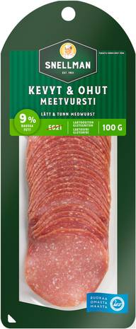 Snellman Kevyt & ohut meetvursti 9% 100g