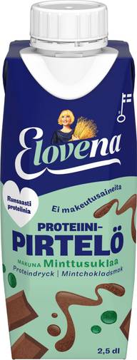 Elovena 2,5dl minttusuklaa proteiinipirtelö