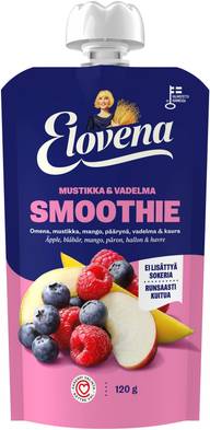Elovena 120g mustikka & vadelma smoothie