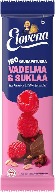 Elovena 48g vadelma & suklaa iso kaurapatukka