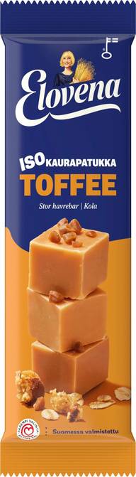 Elovena 48g toffee iso kaurapatukka