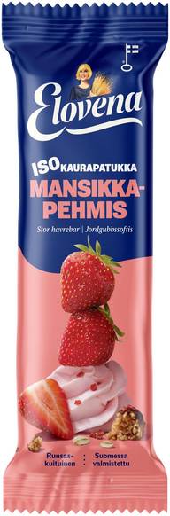 Elovena 48g mansikkapehmis iso kaurapatukka