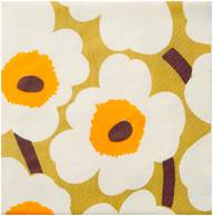 Marimekko Unikko beigeoranssi lautasliina 20kpl/33cm