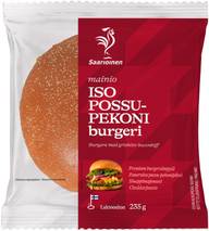 Saarioinen ISO Possu-pekoni burgeri 235g