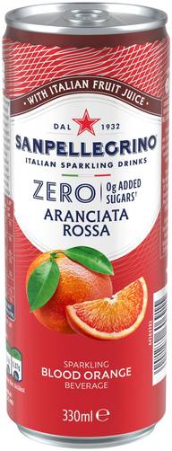 SanPellegrino Zero Aranciata Rossa 33cl CAN