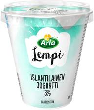Arla Lempi islantilainen 3% laktoositon jogurtti 300 g