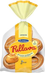 Oululainen Pullava Sitruuna-vaniljapulla 5kpl 275g