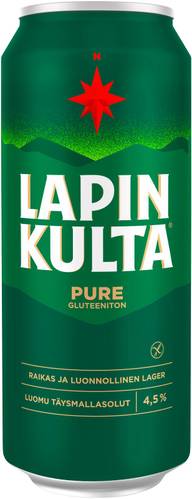 Lapin Kulta Pure gluteeniton Luomuolut 4,5% 0,5 l