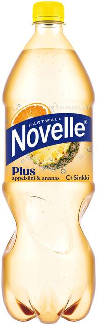 Hartwall Novelle Plus C + Sinkki Appelsiini-Ananas vitaminized water 1,5 l