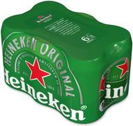 6 x Heineken olut 5,0 % 0,33 l
