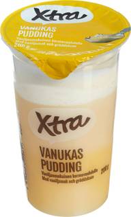 Xtra vaniljanmakuinen vanukas kermavaahdolla 200 g
