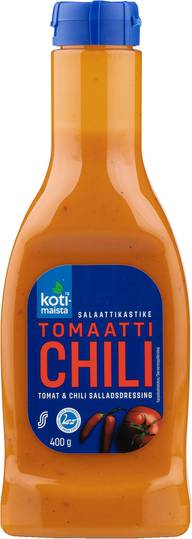 Kotimaista tomaatti-chili salaattikastike 400 g