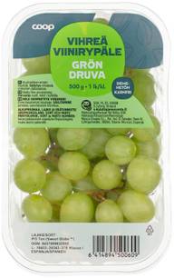 Coop vihreä siemenetön viinirypäle 500 g