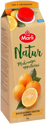 Marli Natur Makeampi appelsiinitäysmehu 100% 1 L