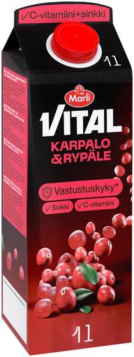 Marli Vital Karpalo-rypälemehujuoma +sinkki ja C-vitamiini 1 L