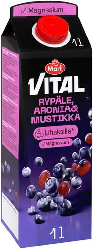 Marli Vital Rypäle-aronia-mustikka mehujuoma +magnesium 1 L
