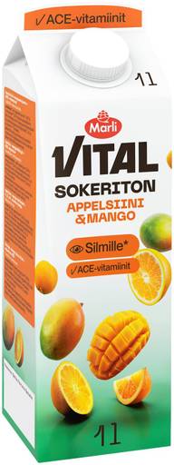 Marli Vital Sokeriton Appelsiini-mango mehujuoma 1 L