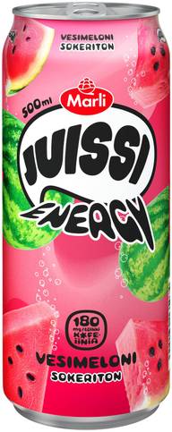 Marli Juissi Energy Sokeriton Vesimeloni energiajuoma 0,5 L