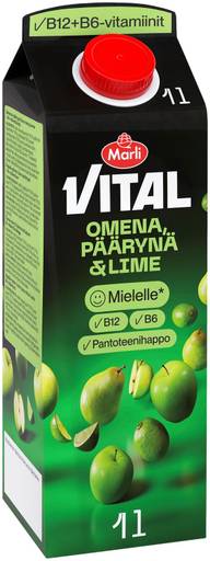 Marli Vital Omena-päärynä-lime mehujuoma 1 L