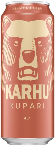 Karhu Kupari Lager olut 4,7 % tölkki 0,5 L