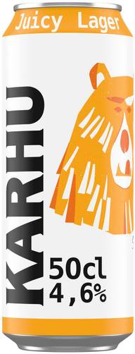 Karhu Juicy Lager olut 4,6 % tölkki 0,5 L