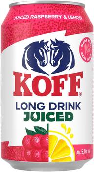 Koff Long Drink Juiced Raspberry-Lemon long drink 5,0 % tölkki 0,33 L