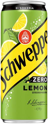 Schweppes Lemon Zero virvoitusjuoma tölkki 0,33 L