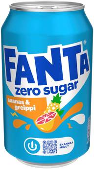 Fanta Ananas & Greippi Zero virvoitusjuoma tölkki 0,33 L
