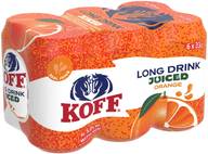 6-pack Koff Long Drink Juiced Orange long drink 5 % tölkki 0,33 L