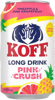 Koff Long Drink Pink Crush Pineapple Pink Grapefruit long drink 5,5 % tölkki 0,33 L