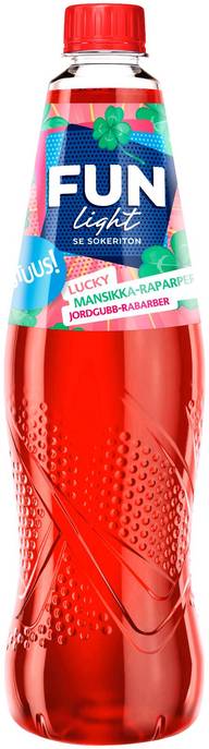 FUN Light mansikan ja raparperin makuinen juomatiiviste 0,5l