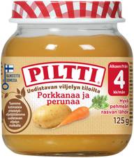Piltti 125g Uudistavan viljelyn tiloilta porkkanaa ja perunaa kasvissose 4kk