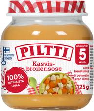 Piltti 125g Kasvis-broilerisose lastenateria 5kk