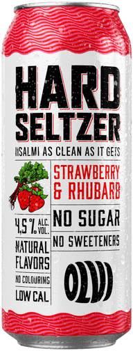 OLVI Hard Seltzer Strawberry-Rhubarb 4,5 % 0,5 l tlk