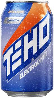 TEHO Kofeiiniton Elektrolyyttijuoma Appelsiini 0,33 l tlk