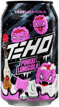 TEHO Pinkki Lumicola energiajuoma 0,33 l tlk