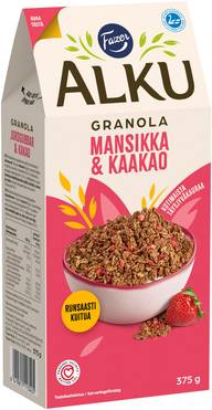 Fazer Alku Mansikka & kaakao granola 375 g