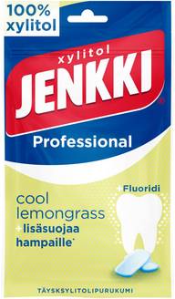 Jenkki Professional Cool Lemongrass +Fluoridi täysksylitolipurukumi 90g